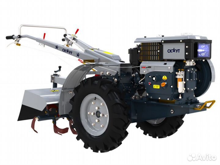 Мотоблок скаут 81 D + почвофреза