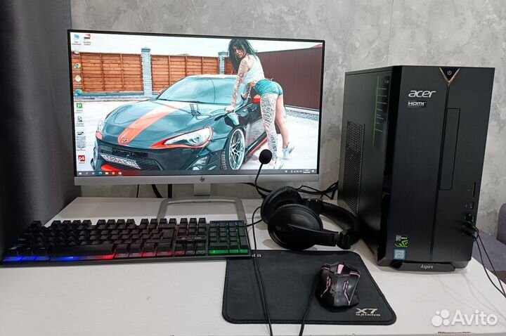Игровой Acer TC-885 i5-9400f/GTX1650 4гб/SSD+HDD