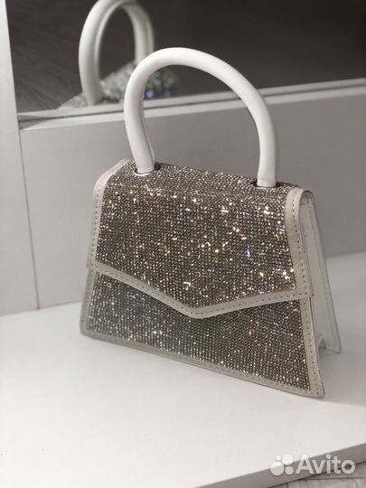 Сумка женская со стразами через плечо