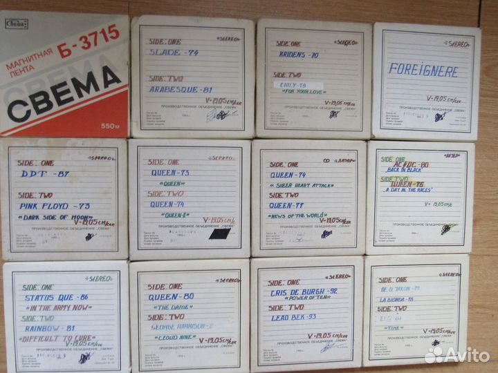 Магнитная лента катушки с записью