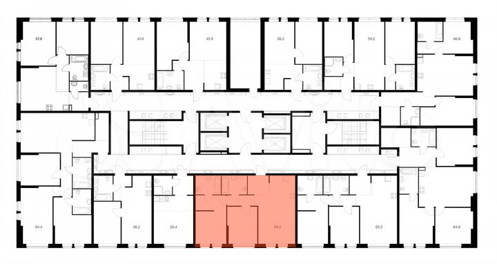 2-к. квартира, 65,2 м², 19/32 эт.