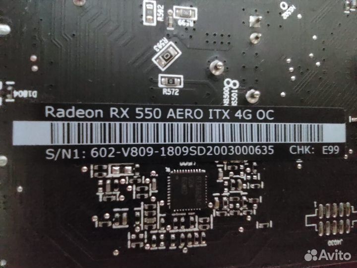 Видеокарта MSI Radeon RX 550 aero ITX 4G OC