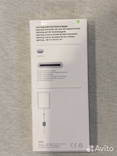 Переходник Apple Lightning to SD Card новый, ориг