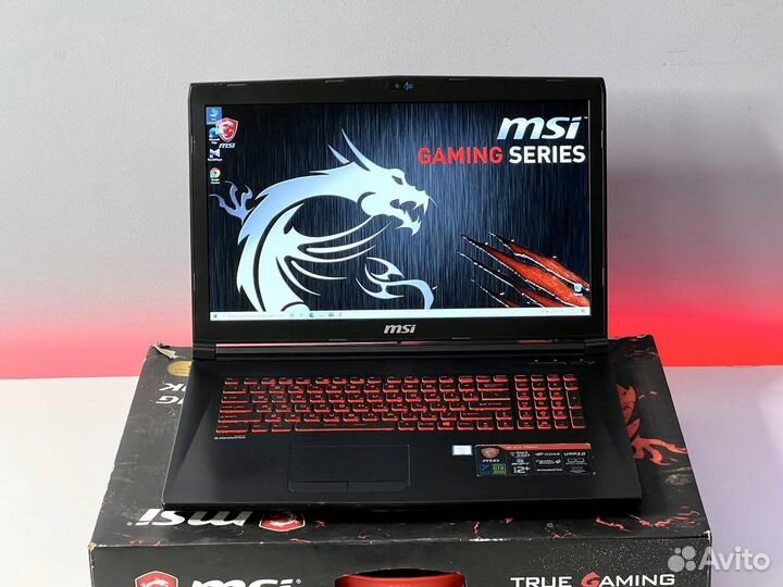 Игровой MSI 17.3”IPS Core i7 GTX1050 16G SSD+HDD