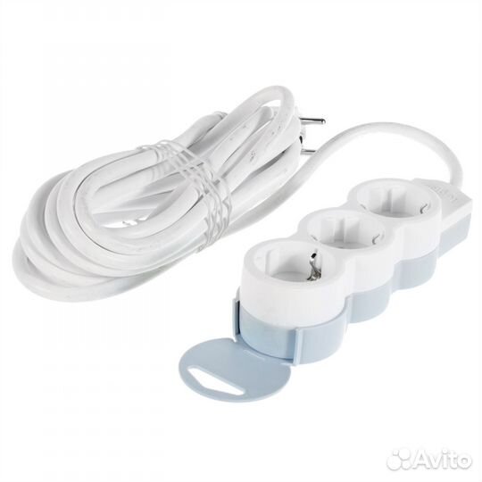 Удлинитель бытовой 3 розетки с заземлением 3х1.5 м