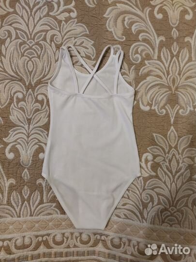 Купальник для хореографии белый рост 128 р. 32