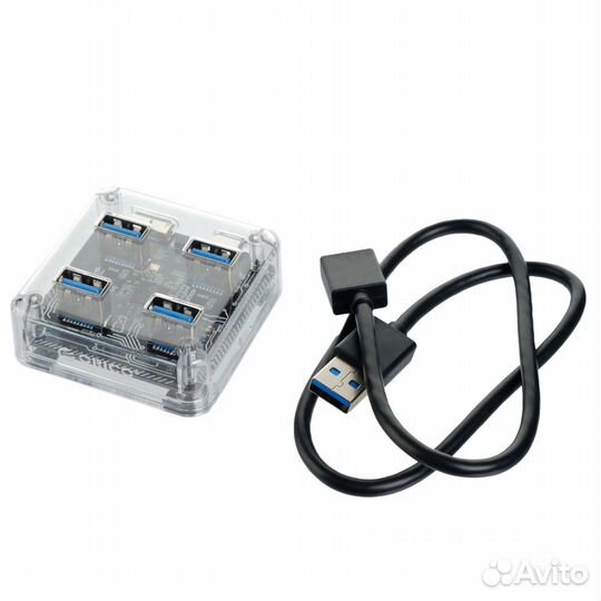 USB-концентратор Orico MH4UC-U3, прозрачный