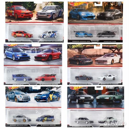 Hot Wheels подборка 2-Pack Premium наборов