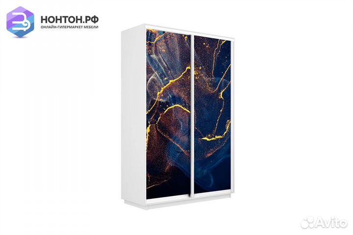 Шкаф-купе 2-х дверный Нонтон фото №1016 / белый сн