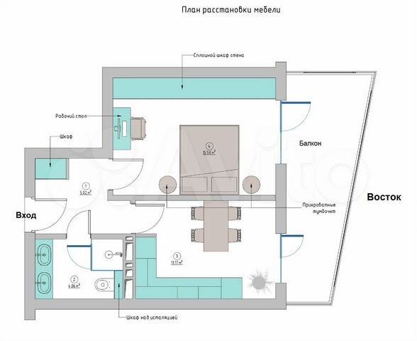 1-к. квартира, 38,6 м², 5/8 эт.