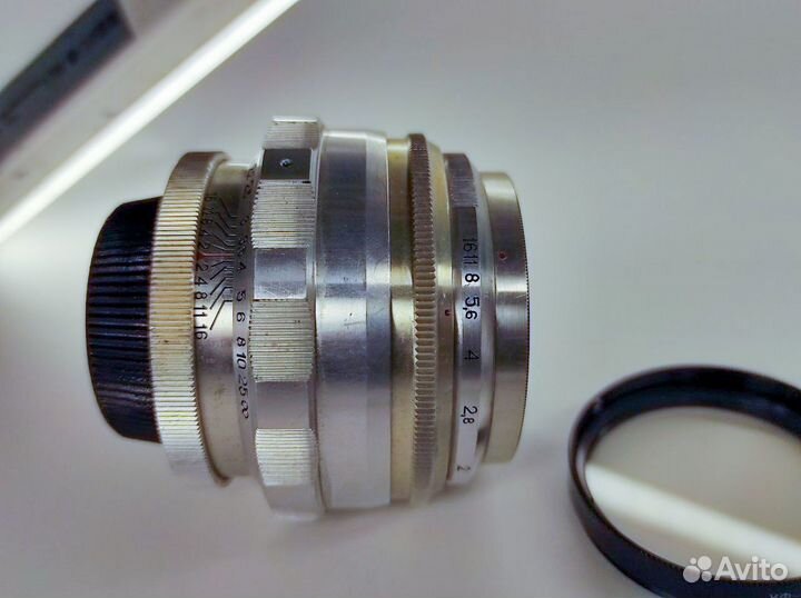 Объектив Юпитер-9 белый 1:2 F8,5см, кмз, 1959г