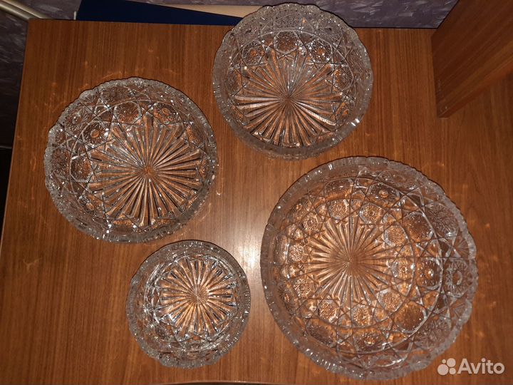 Хрустальные салатник/конфетница/фруктовниц Bohemia