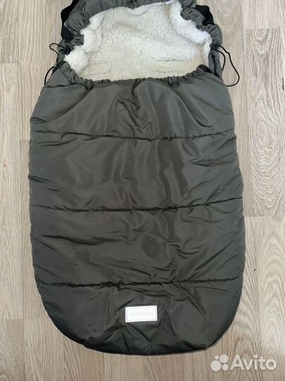 Конверт зимний мехавой для коляски до 3 лет