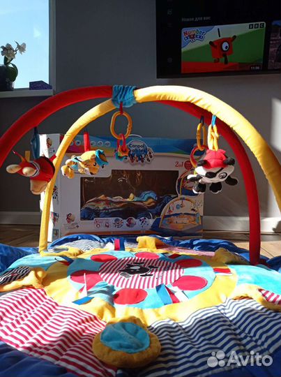 Коврик-манеж Canpol babies+погремушки