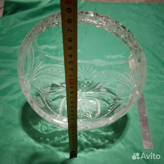 Ваза хрусталь корзина богемия