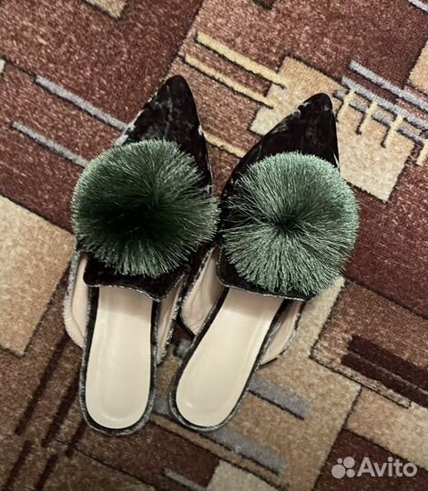 Мюли с помпоном как у Кендалл 39-40