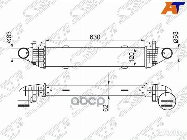 Радиатор интеркулера mercedes benz C-class W204