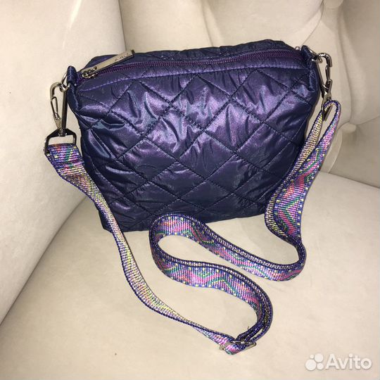 Сумочка новая фиолетовая кроссбоди нейлоновая