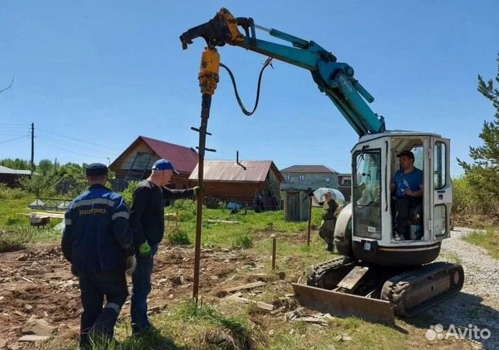 Подъем домов на винтовые и жб сваи под ключ