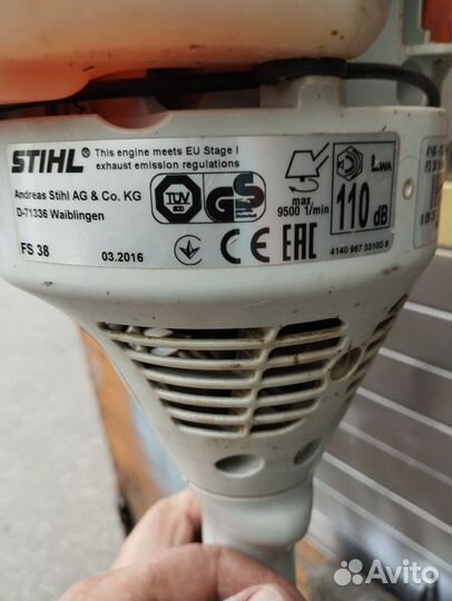 Триммер бензиновый stihl fs 38