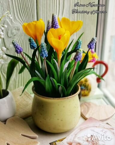 Букет в кружке. Ручная работа. Цветы