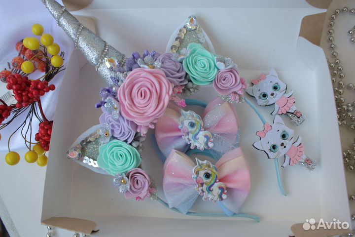 Ободок для волос, бантики