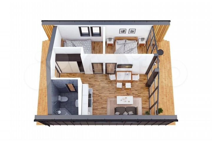 Дом 73 м² на участке 7 сот.