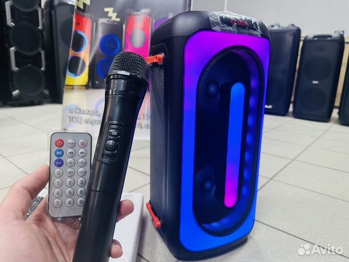 Блютуз колонка 800W портативная + караоке