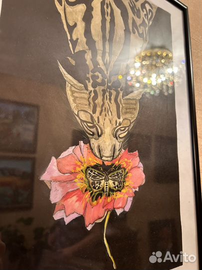 Картина перо линер 