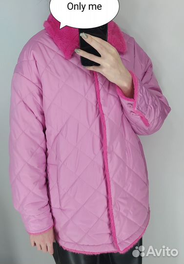 Двусторонняя стёганая куртка - шуба Only me