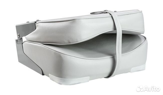 Кресло мягкое складное, обивка винил, цвет серый