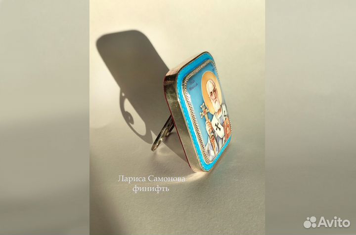 Ростовская финифть,николай чудотворец,Угодник,эмал
