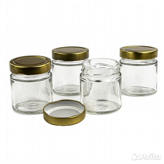 4 шт. Баночка для свечей 200 мл. (D66, прозрачная)