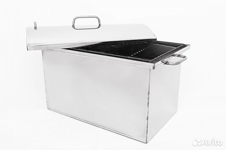 Коптильня горячего копчения с термометром, 40см