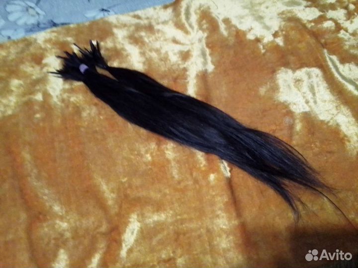 Волосы чёрные для наращивания натур. бу ц. за все