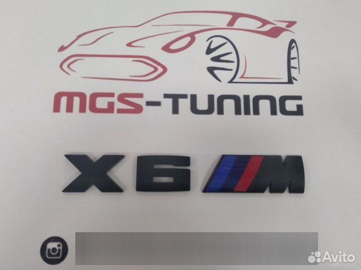 Шильдик на крышку багажника BMW X6M Black