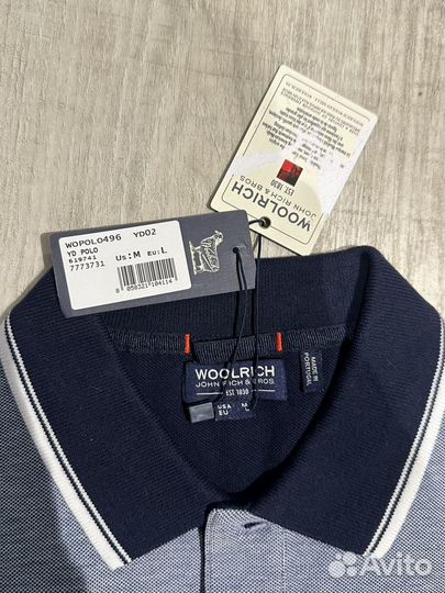 Поло мужское с коротким рукавом Woolrich, р. М