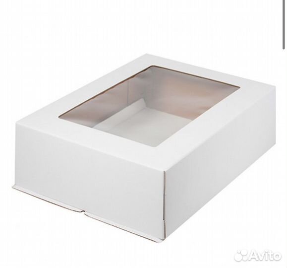Коробка для торта с окном гофрокартон, 300*400*120