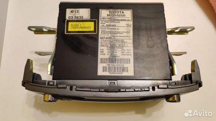 Магнитола toyota auris