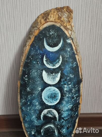 Картина интерьерная на спиле дерева