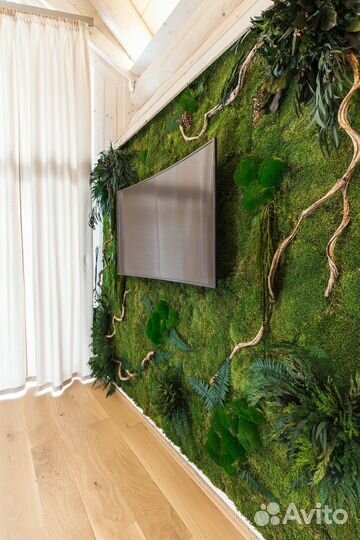 Природная красота: стены из мха Арт: 214461