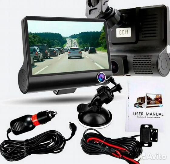 Автомобильный регистратор для такси с 3 камерами