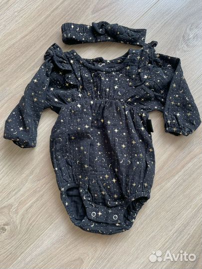 Платье/боди для девочки 62-68 (Новое)