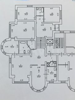 5-к. квартира, 243 м², 4/6 эт.