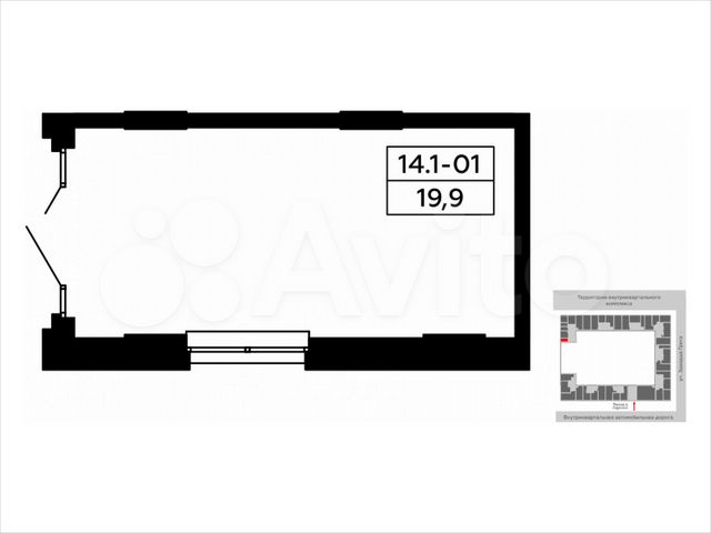 Аренда, торговое помещение, площадь 20.1 кв.м