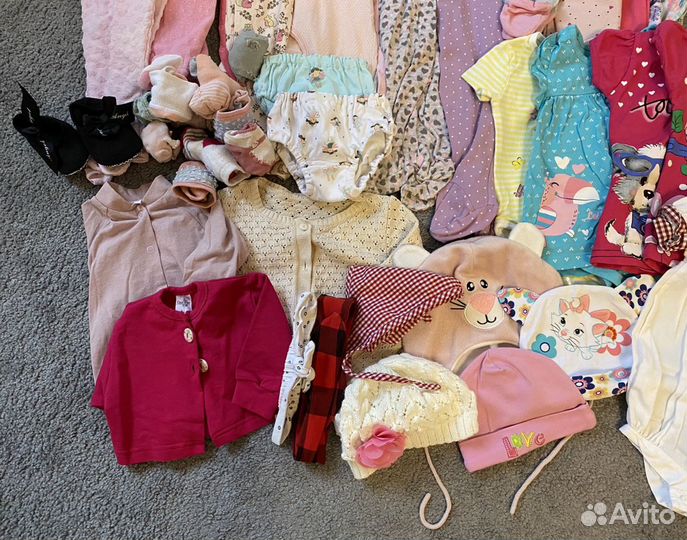 Вещи пакетом для девочки 56 62 68 74 80
