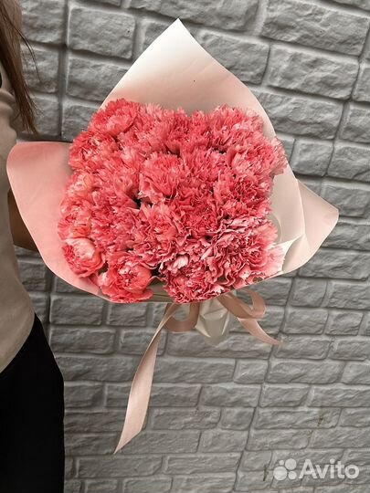 Букет из розовых диантусов