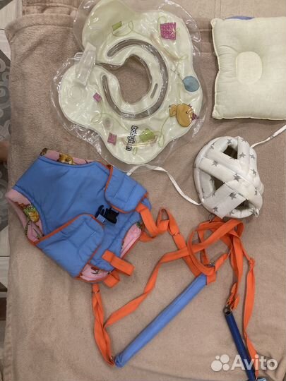 Деткие прыгунки, круг для купания, шлем и подушка