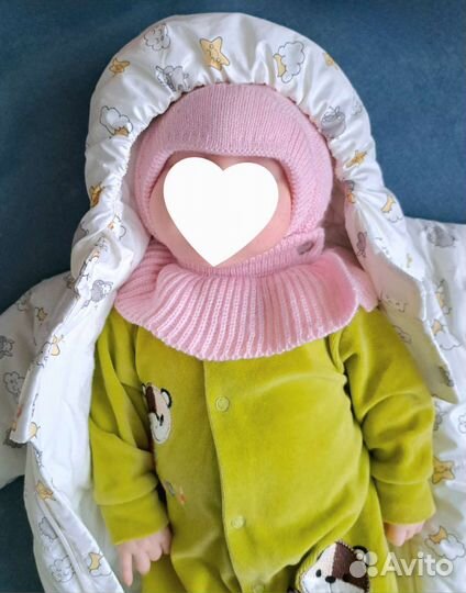 Шапка на кнопке деми 38-40р