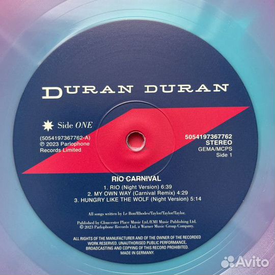 Виниловая пластинка duran duran - carnival RIO - R